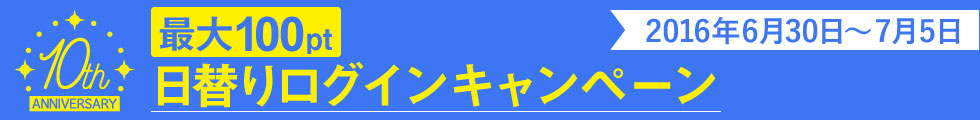 ソク読み10周年記念キャンペーン　日替わりログインポイント